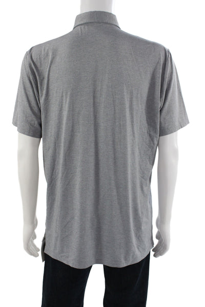Holderness & Bourne Mens Short Sleeves Crew Neck Rugby Shirt Grey Size Large
