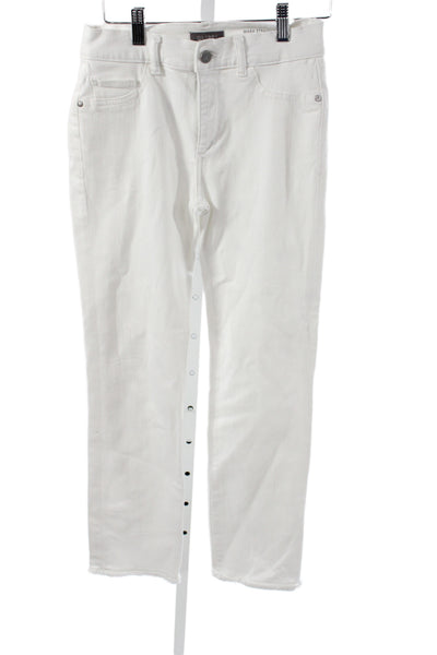 DL1961 Womens Straight Jeans White Cotton Button Size 26