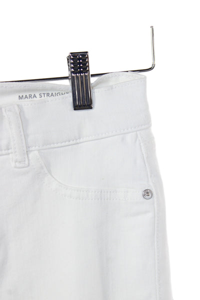 DL1961 Womens Straight Jeans White Cotton Button Size 26