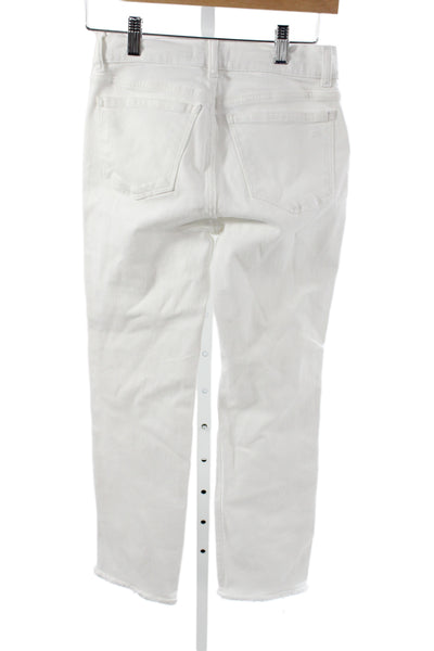 DL1961 Womens Straight Jeans White Cotton Button Size 26