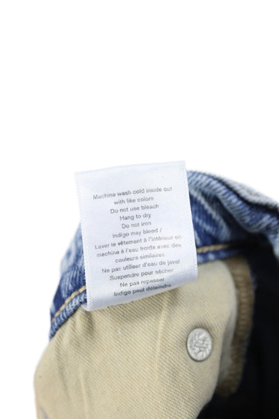 Rag & Bone Womens Straight Mid Rise Blue Cotton Jeans Size 25