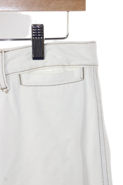 Reformation Womens White Wide-Leg Jeans 100% Cotton Size 28