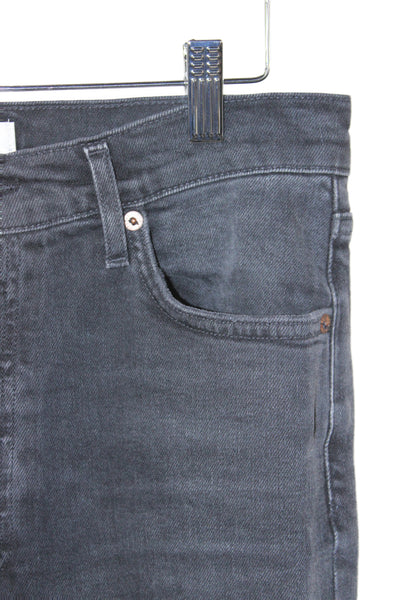 Agolde Women Straight Black Mid Rise Jeans Button Closure Size 28