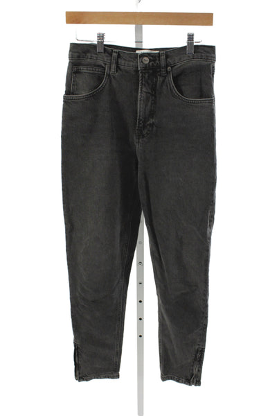 Reformation Womens Ankle Jeans Gray Mid Rise Cotton Blend Size 30