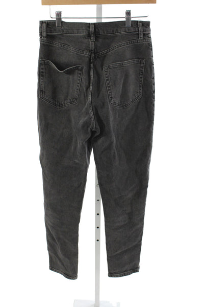 Reformation Womens Ankle Jeans Gray Mid Rise Cotton Blend Size 30