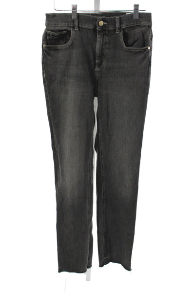 DL1961 Women Straight Black Cotton Jeans Size 27