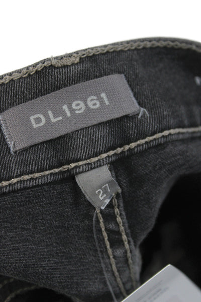 DL1961 Women Straight Black Cotton Jeans Size 27