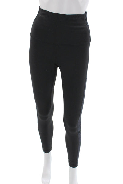 Lululemon Women Black Nylon Ankle Leggings Athleisure Size S