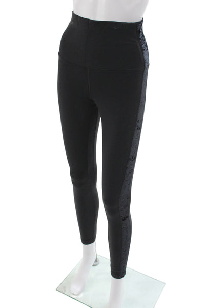 Lululemon Women Black Nylon Ankle Leggings Athleisure Size S