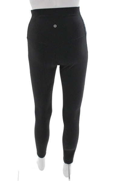 Lululemon Women Black Nylon Ankle Leggings Athleisure Size S