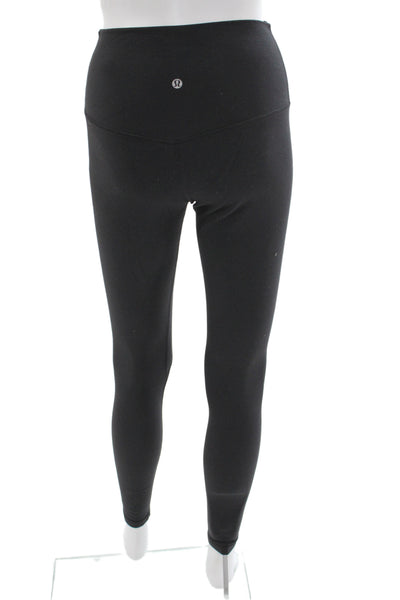 Lululemon Womens Ankle Leggings Black Nylon Athleisure Size S