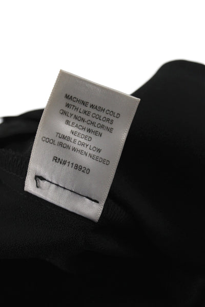 Lucy Paris Women Black Cargo Pants Button Closure Polyester Size L