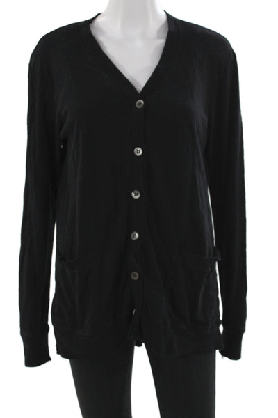 Wilt Women Cardigan Black V-Neck Long Sleeve 100% Cotton Size M