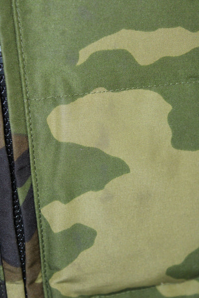 Canada Goose Women Bomber Jacket Green Camouflage Zip Long Sleeve Size S