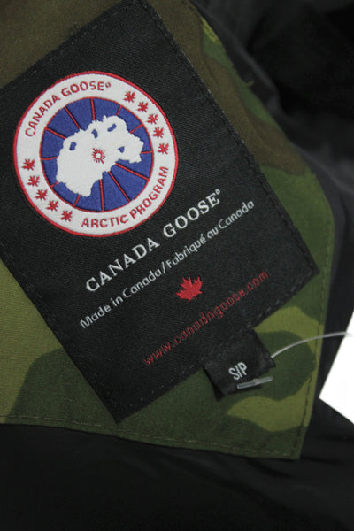 Canada Goose Women Bomber Jacket Green Camouflage Zip Long Sleeve Size S