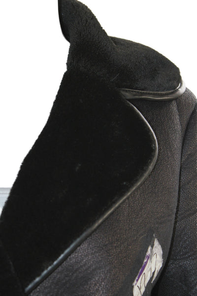 River Island Women Overcoat Black Polyester Long Sleeve Button Size 6