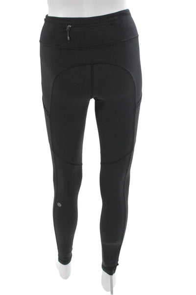 Lululemon Women Ankle Leggings Black Athleisure Pull On Synthetic Size S