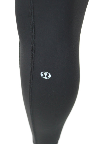 Lululemon Women Ankle Leggings Black Athleisure Pull On Synthetic Size S
