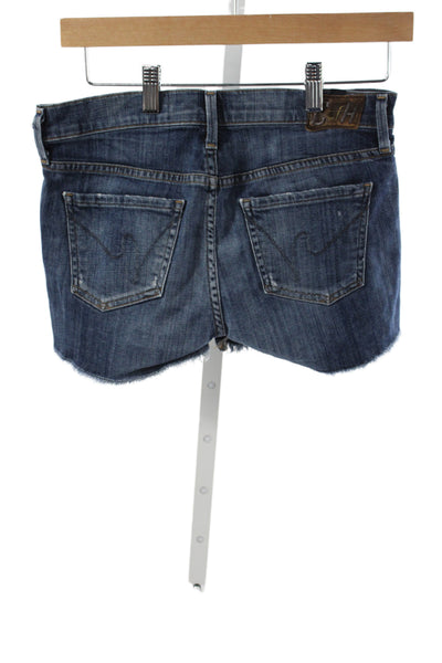 Citizens of Humanity Womens Cut-Off Blue Denim Shorts Size 25