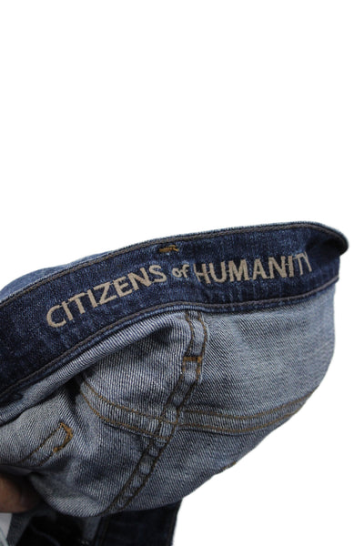 Citizens of Humanity Womens Cut-Off Blue Denim Shorts Size 25