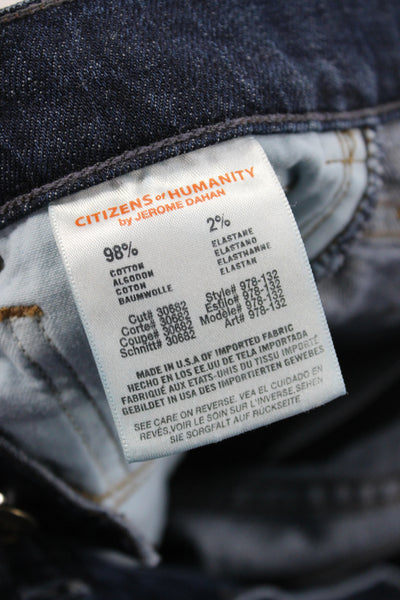 Citizens of Humanity Womens Cut-Off Blue Denim Shorts Size 25