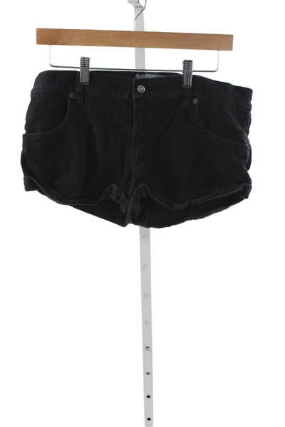 Alexander McQueen Women Cut-Off Shorts Black Cotton Size 46