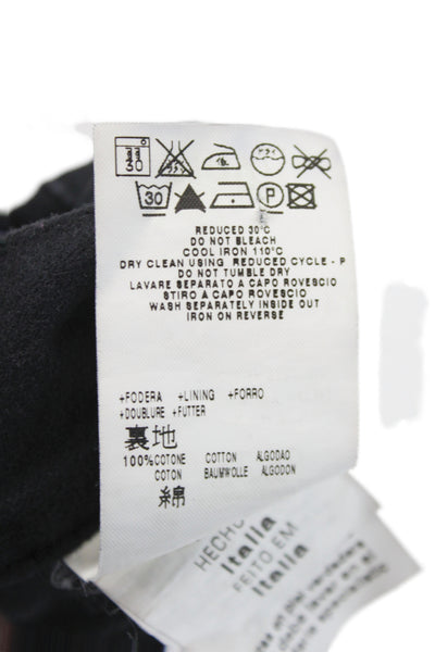 Alexander McQueen Women Cut-Off Shorts Black Cotton Size 46