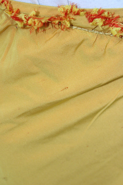 Jean Paul Gaultier Womens Yellow Maxi Skirt Polyester Zip Size 6