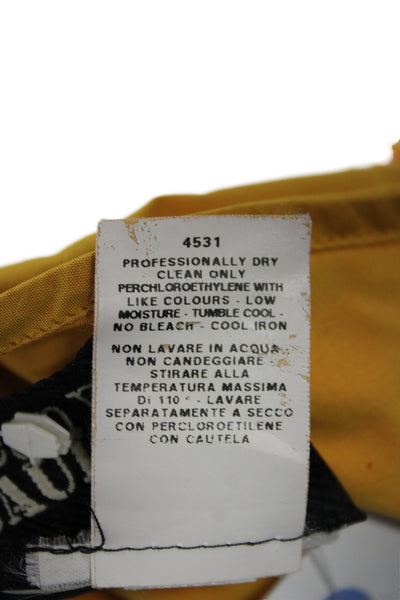 Jean Paul Gaultier Womens Yellow Maxi Skirt Polyester Zip Size 6