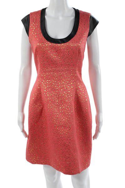 Cut25 by Yigal Azrouel Womens Red Sleeveless Sheath Dress Scoop Neck Size 10