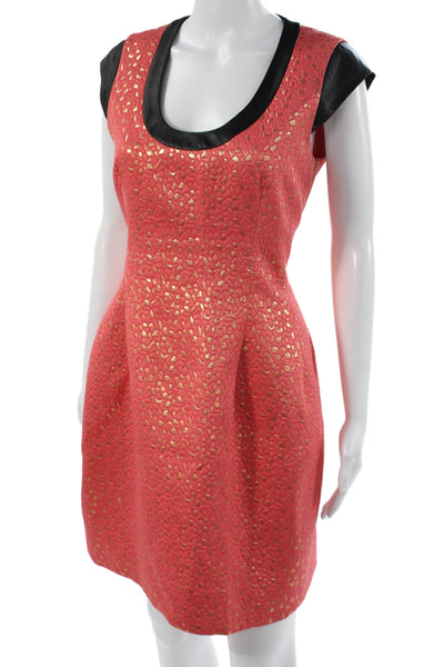 Cut25 by Yigal Azrouel Womens Red Sleeveless Sheath Dress Scoop Neck Size 10