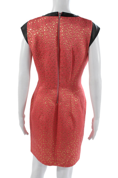 Cut25 by Yigal Azrouel Womens Red Sleeveless Sheath Dress Scoop Neck Size 10