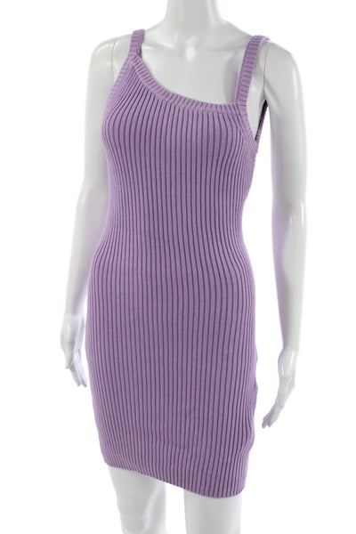 Michael Costello x Revolve Women Purple One Shoulder Bodycon Mini Dress Size S
