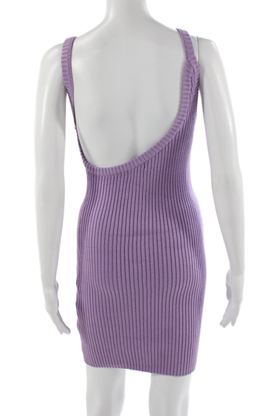 Michael Costello x Revolve Women Purple One Shoulder Bodycon Mini Dress Size S