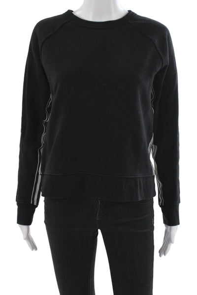 Athleta Womens Black Pullover Sweatshirt Crew Neck Long Sleeve Size S
