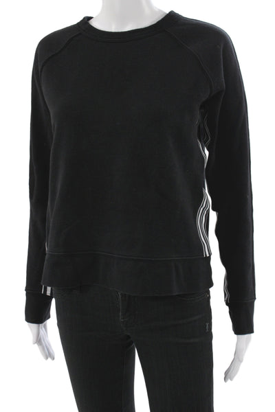 Athleta Womens Black Pullover Sweatshirt Crew Neck Long Sleeve Size S