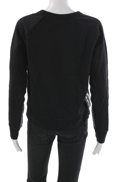 Athleta Womens Black Pullover Sweatshirt Crew Neck Long Sleeve Size S
