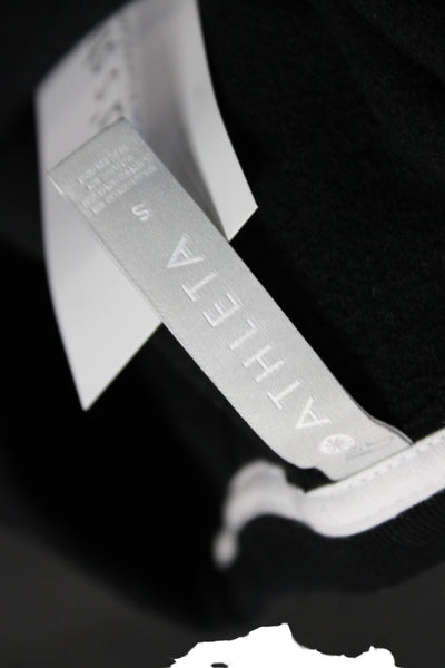 Athleta Womens Black Pullover Sweatshirt Crew Neck Long Sleeve Size S