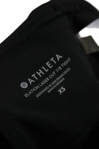 Athleta Womens Ankle Leggings Black 75% Nylon Size XS