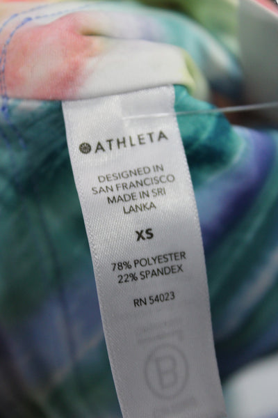 Athleta Womens Ankle Tie Dye Leggings Multicolor Size XS