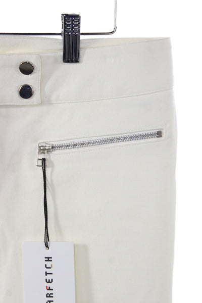 Veronica Beard Women White Dress Pants High Rise Button Size 6