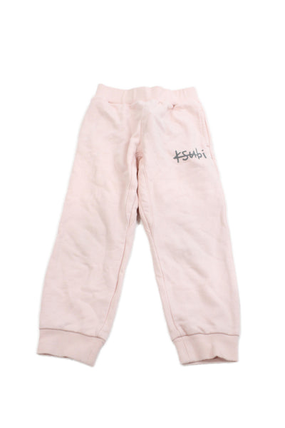 Ksubi Girls Cotton Stretch Cuffed Ankle Sweatpants Pink Size 5