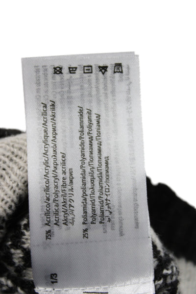 Mayoral Girls Geometric Print Fringe Long Sleeve Cardigan Sweater Black Size 12