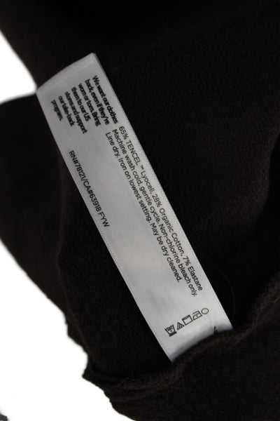 Eileen Fisher Women Tunic T-Shirt Brown Long Sleeve Crew Neck Tencel Size XL