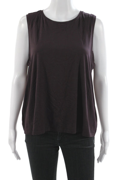 Eileen Fisher Women Sleeveless Round Neck Tencel Tank Purple Size M