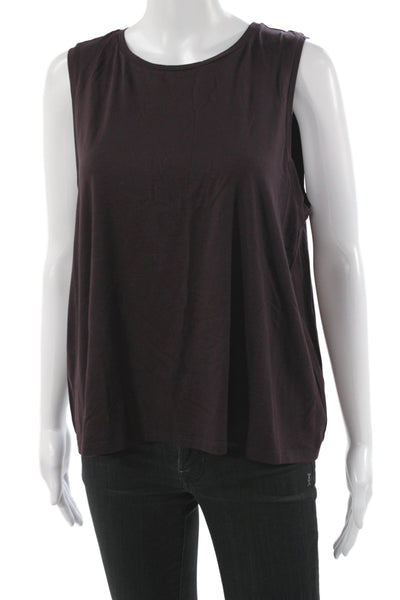 Eileen Fisher Women Sleeveless Round Neck Tencel Tank Purple Size M