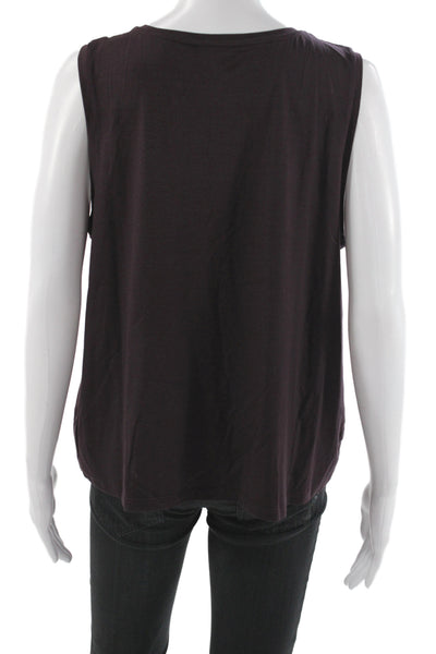 Eileen Fisher Women Sleeveless Round Neck Tencel Tank Purple Size M
