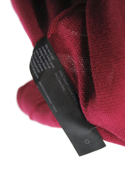 Eileen Fisher Women Red Pullover Sweater Scoop Neck Long Sleeve Tencel Size XL