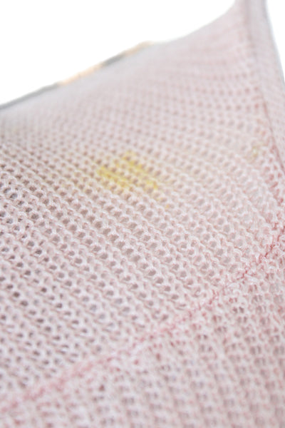 Eileen Fisher Women Cardigan V-Neck Long Sleeve Pink Organic Linen Size M