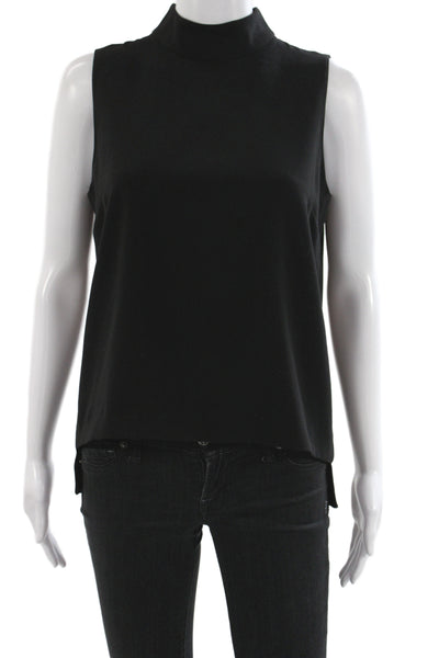 Zara Woman Women Black Mock Neck Sleeveless Tank Basic Polyester Size S